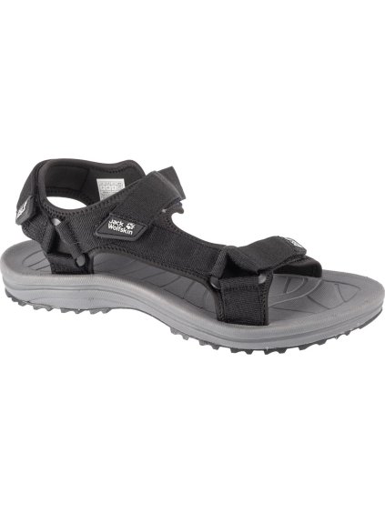 Tmavě šedé pánské sandály Jack Wolfskin Wave Breaker Sandal M
