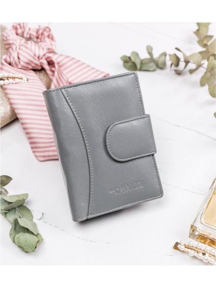 4U Cavaldi Šedá prostorná dámská peněženka M804