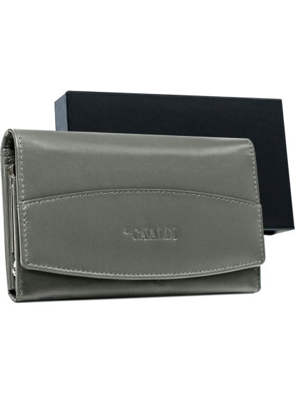 4U Cavaldi šedá velká rozkládací peněženka M786