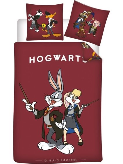 Vínově červené dětské povlečení Warner Bros - Looney Tunes (Velikost ONE SIZE)