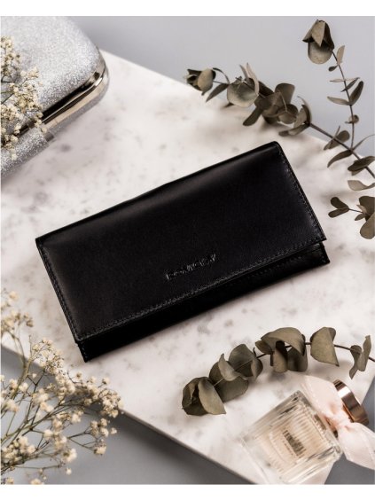 Rovicky černá velká kožená peněženka V291 (Velikost ONE SIZE)