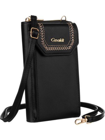 4U Cavaldi černá peněženka s odnímatelným popruhem M840