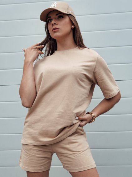 Béžové dámské tričko SWAN
