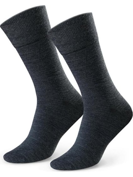 Tmavě šedé pánské merino ponožky Art.130