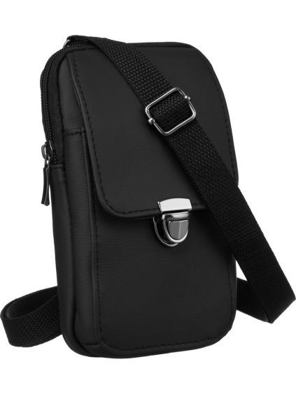 Rovicky černá kožená mini crossbody kabelka