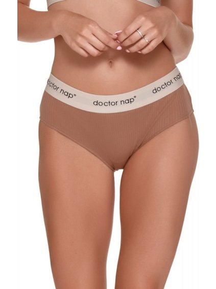 Hnědé bavlněné kalhotky Doctor Nap