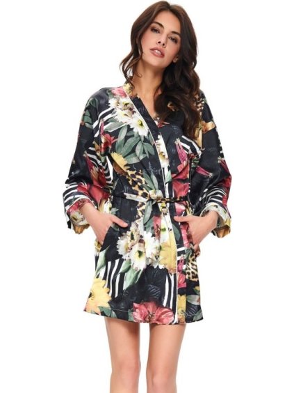 Vzorovaný lehoučký dámský župan