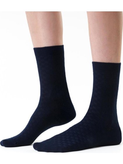 Tmavě modré dámské bambusové ponožky Art.125
