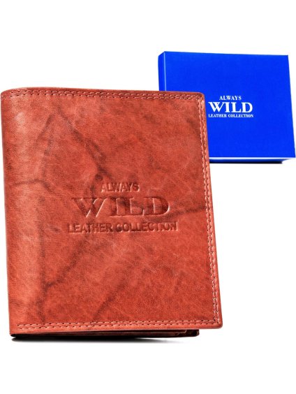 Always Wild hnědá elegantní pánská peněženka A232