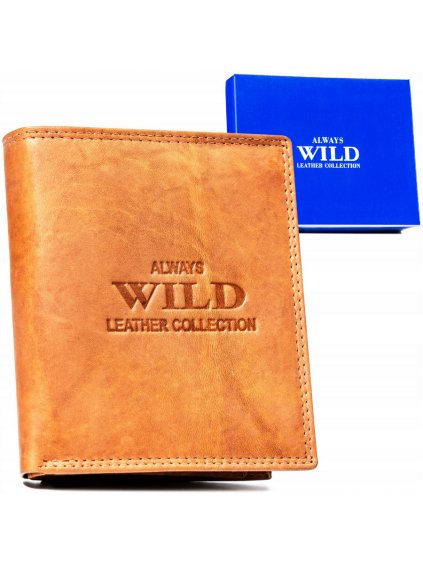 Always Wild světle hnědá elegantní pánská peněženka A230