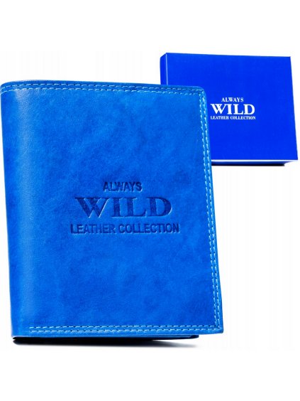 Always Wild modrá elegantní pánská peněženka A228