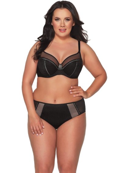 Černá třpytivá podprsenka Ava 2090