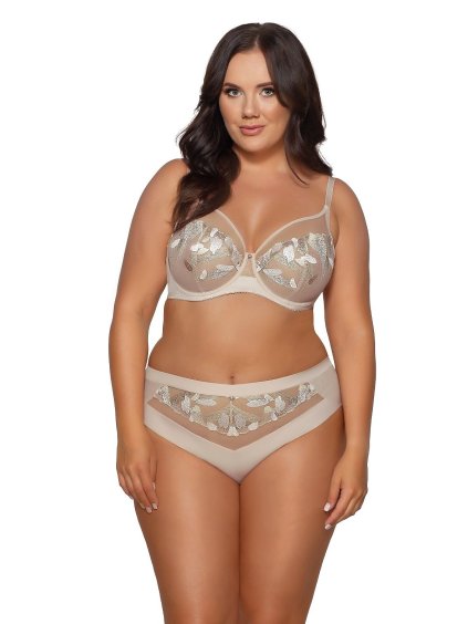 Pudrové krajkové kalhotky Ava 2082