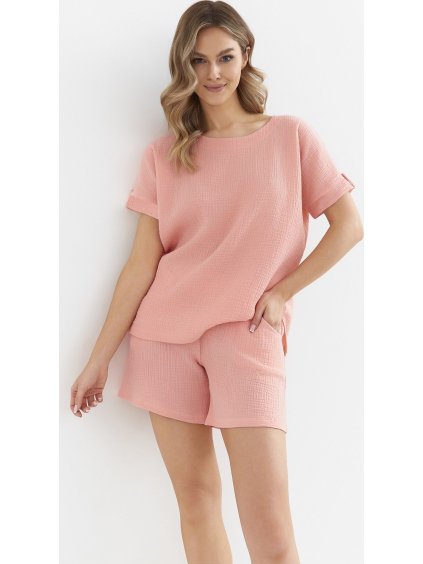 Meruňkové mušelínové pyžamo Cana Muslin