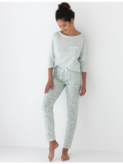 Mintové pyžamo Sensis Flora