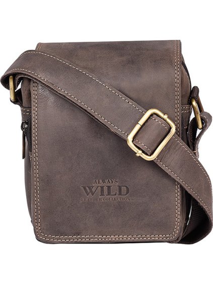 Always Wild hnědá pánská kožená taška z nubukové kůže (Velikost ONE SIZE)