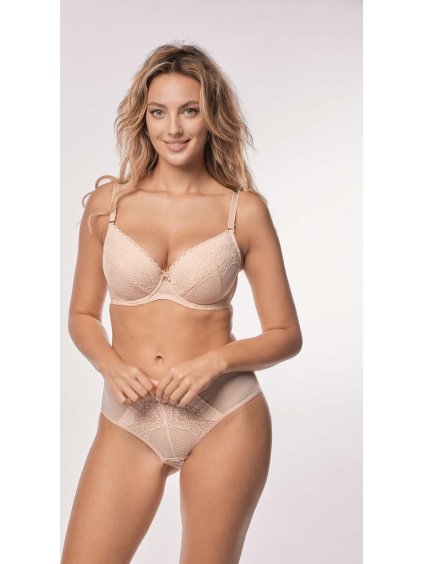 Béžová push up podprsenka Mefemi Casilda II (Velikost 65D)