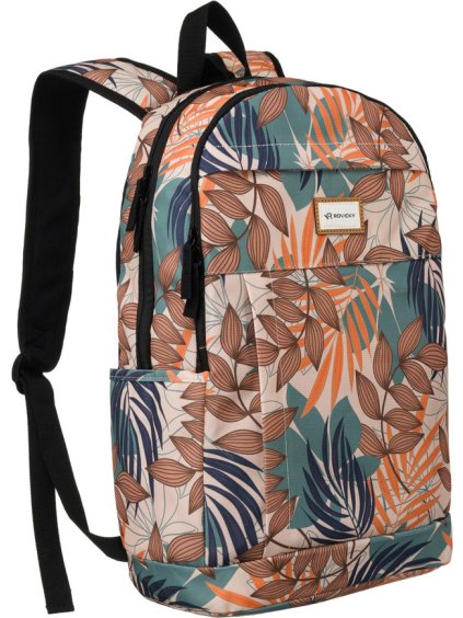 Rovicky béžově-hnědý dámský vzorovaný batoh