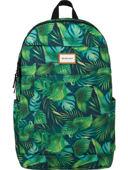 Rovicky zelený dámský vzorovaný batoh