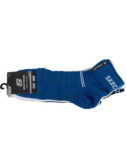 Modrý set ponožek Skechers 3PPK Mesh Ventilation Socks (Velikost 35/38)