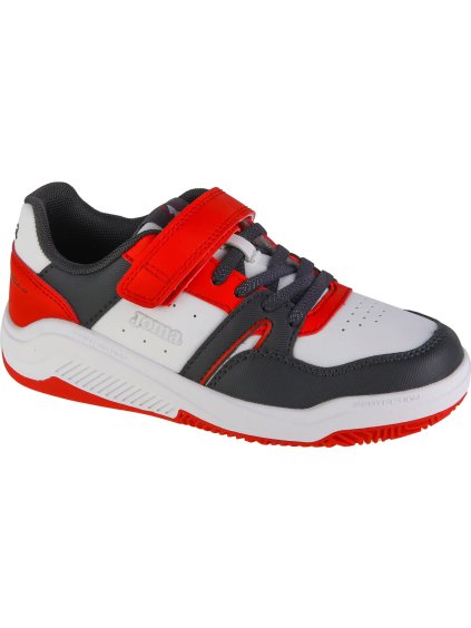 Bílo-černo-červené chlapecké tenisky Joma Platea Low Jr 2406