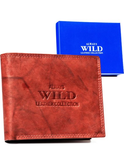 Always Wild hnědá pánská kožená peněženka A256