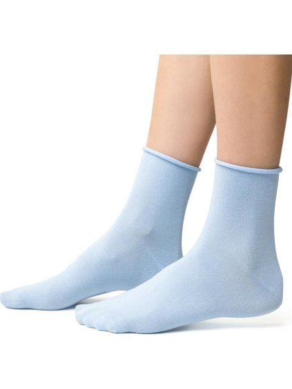 Světle modré dámské bambusové ponožky Art.125