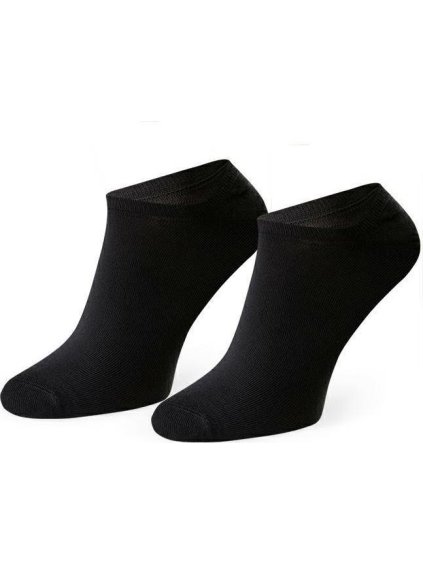 Černé kotníkové bambusové ponožky Art. 094