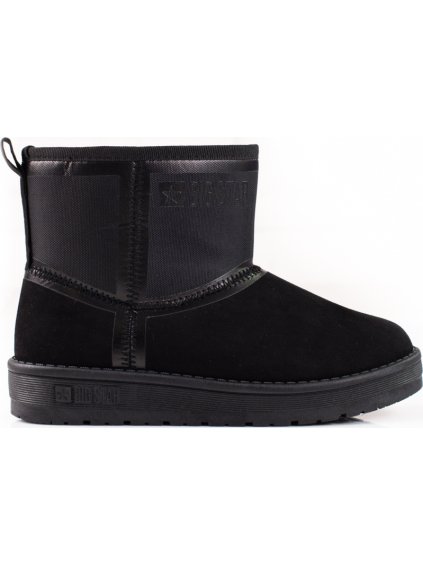 Černé semišové nízké válenky BIG STAR