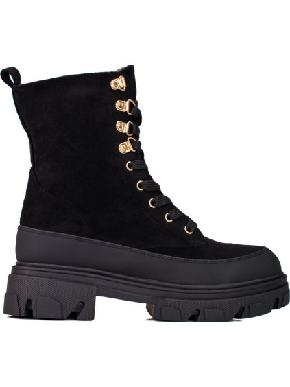 Dámské černé workery na platformě