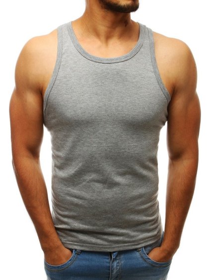 Pánské tílko bez potisku šedé