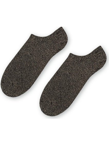 Černo-zlaté dámské třpytivé bambusové ponožky Art.100