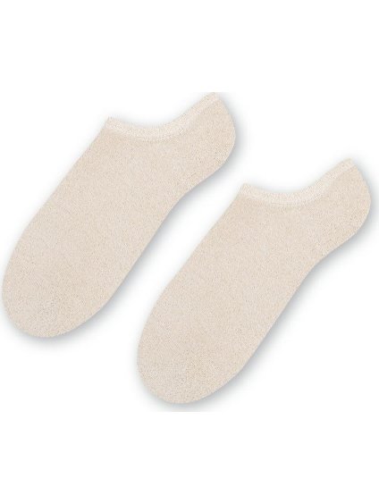 Krémovo-zlaté dámské bambusové ponožky Art.100