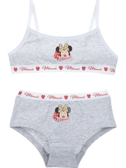 Šedý set spodního prádla Minnie Mouse (Velikost 104)