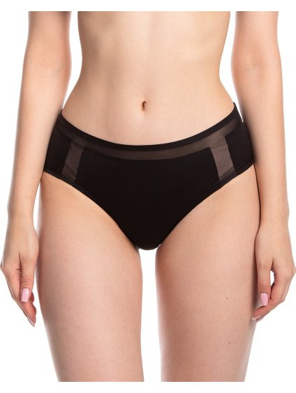 Černé bezešvé kalhotky Lama Laser Cut 5025