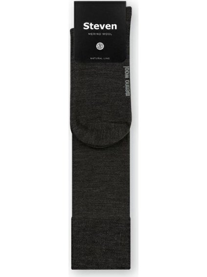 Tmavě šedá pánské podkolenky z merino vlny Art.008