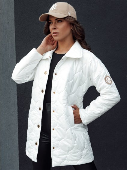 Bílá prošívaná přechodová bunda RATIA