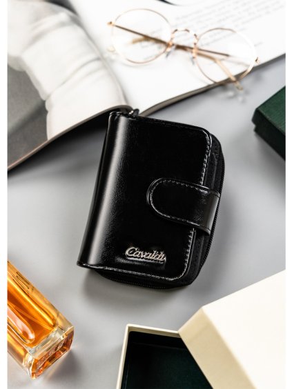 4U Cavaldi Černá malá peněženka M769
