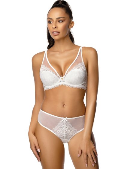Bílá krajková push-up podprsenka Mat Estelle (Velikost 85B)