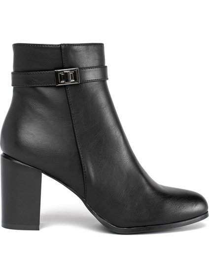 Elegantní černé kotníkové boty Sergio Leone