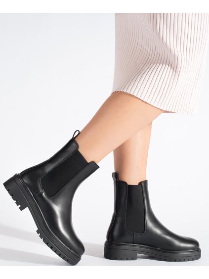 Černé kotníkové dámské štibletky Sergio Leone (Velikost 36)