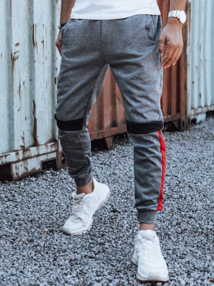 Tmavě šedé pánské tepláky se stahovací šňůrkou