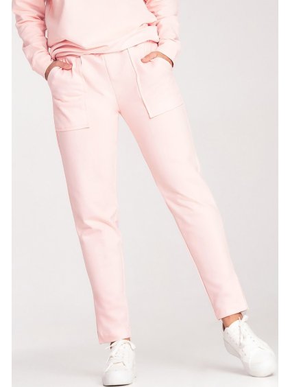 Světle růžové bavlněné tepláky