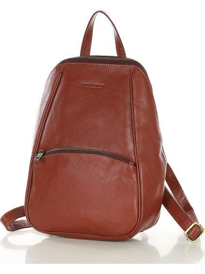 MARCO MAZZINI Hnědý elegantní dámský kožený batoh