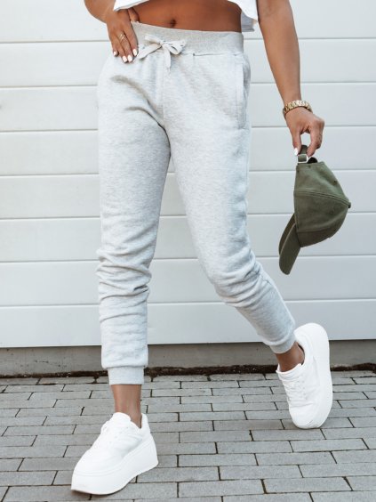Světle šedé dámské tepláky FITS (Velikost S)