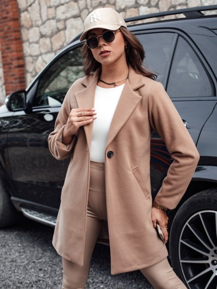 Hnědý klasický kabát LUGI