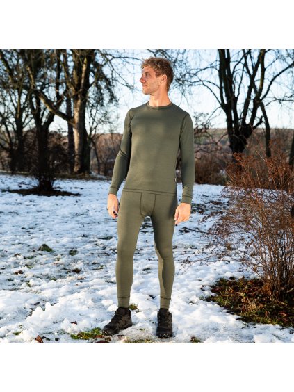 Pánské khaki vlněné spodky