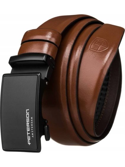 Peterson hnědý elegantní opasek pro pány