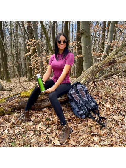 Dámské tmavě růžové termo tričko z modalu