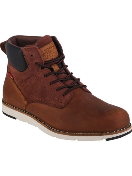 Tmavě hnědé kožené boty Levi's Jax Plus (Velikost 41)
